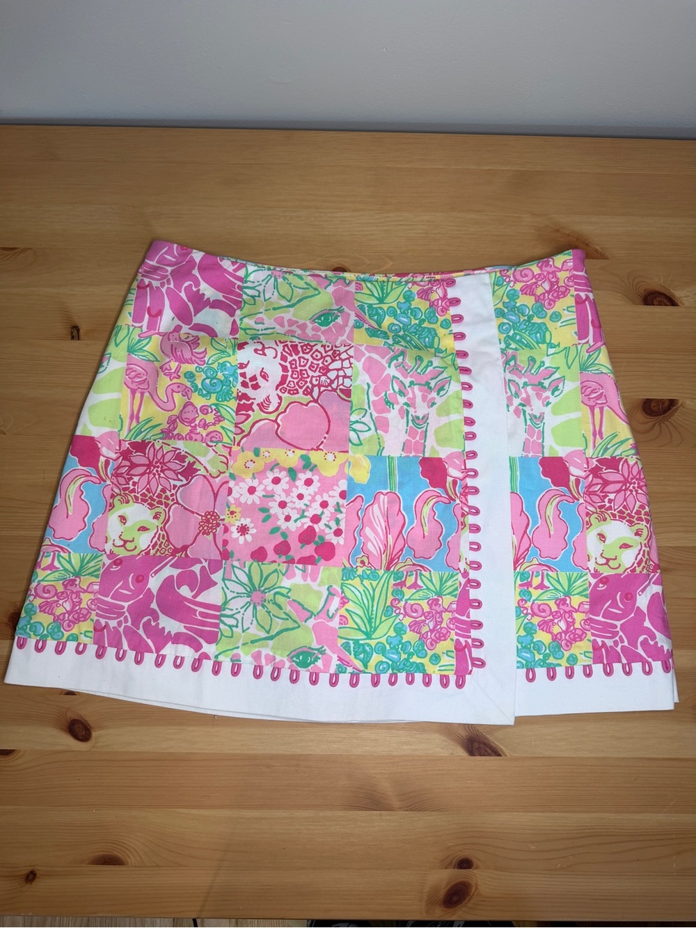 Lilly Pulitzer Pink Multicolor Patchwork Mini Skirt